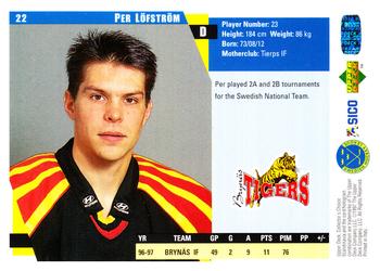 1997-98 Collector's Choice Swedish #22 Per Löfström Back