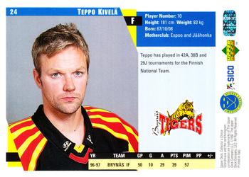 1997-98 Collector's Choice Swedish #24 Teppo Kivelä Back