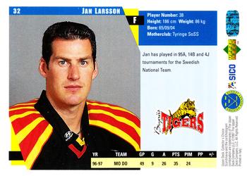 1997-98 Collector's Choice Swedish #32 Jan Larsson Back