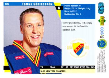 1997-98 Collector's Choice Swedish #33 Tommy Söderström Back
