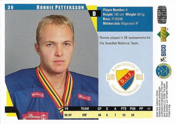 1997-98 Collector's Choice Swedish #36 Ronnie Pettersson Back