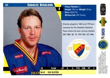 1997-98 Collector's Choice Swedish #41 Charles Berglund Back