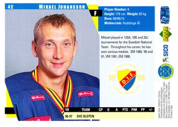 1997-98 Collector's Choice Swedish #42 Mikael Johansson Back