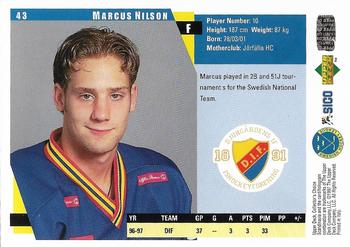 1997-98 Collector's Choice Swedish #43 Marcus Nilson Back