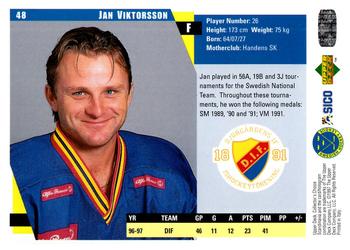 1997-98 Collector's Choice Swedish #48 Jan Viktorsson Back