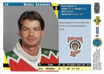 1997-98 Collector's Choice Swedish #68 Mikael Sandberg Back