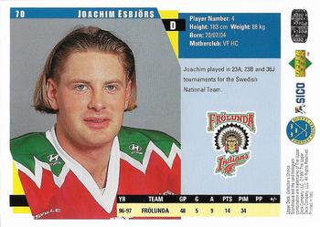 1997-98 Collector's Choice Swedish #70 Joakim Esbjors Back