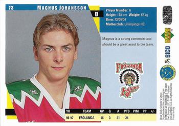 1997-98 Collector's Choice Swedish #73 Magnus Johansson Back