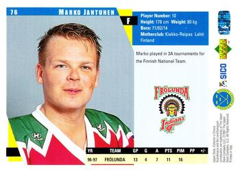 1997-98 Collector's Choice Swedish #76 Marko Jantunen Back