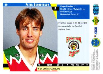 1997-98 Collector's Choice Swedish #80 Peter Berndtsson Back