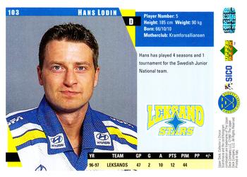 1997-98 Collector's Choice Swedish #103 Hans Lodin Back