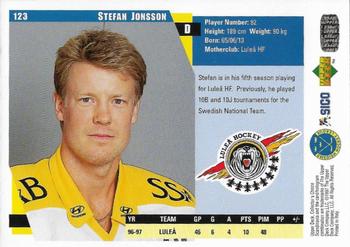 1997-98 Collector's Choice Swedish #123 Stefan Jonsson Back