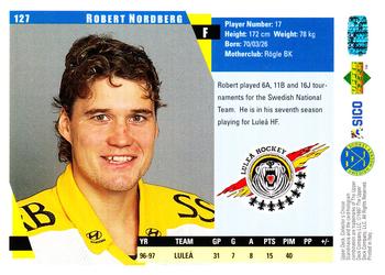 1997-98 Collector's Choice Swedish #127 Robert Nordberg Back