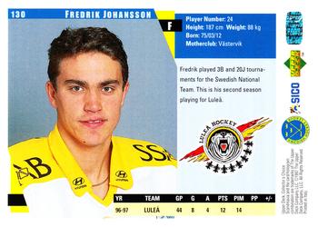 1997-98 Collector's Choice Swedish #130 Fredrik Johansson Back