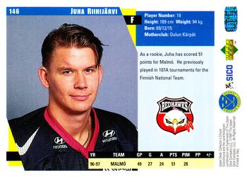 1997-98 Collector's Choice Swedish #146 Juha Riihijärvi Back