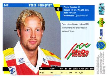 1997-98 Collector's Choice Swedish #149 Petter Rönnquist Back