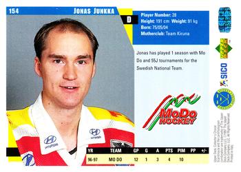 1997-98 Collector's Choice Swedish #154 Jonas Junkka Back