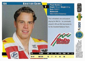 1997-98 Collector's Choice Swedish #156 Kristian Gahn Back