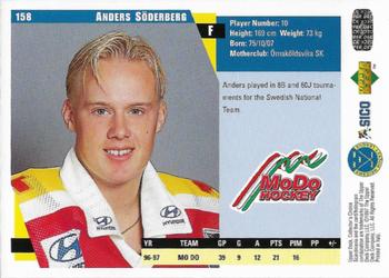 1997-98 Collector's Choice Swedish #158 Anders Soderberg Back