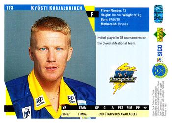 1997-98 Collector's Choice Swedish #173 Kyösti Karjalainen Back