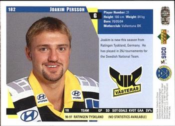 1997-98 Collector's Choice Swedish #182 Joakim Persson Back