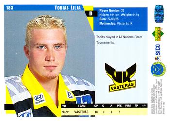 1997-98 Collector's Choice Swedish #183 Tobias Lilja Back