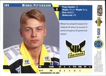 1997-98 Collector's Choice Swedish #189 Mikael Pettersson Back