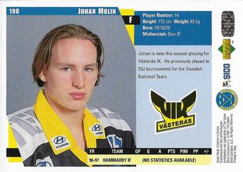 1997-98 Collector's Choice Swedish #190 Johan Molin Back