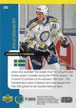 1997-98 Collector's Choice Swedish #202 Jonas Bergqvist Back