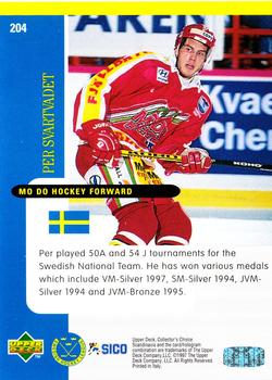 1997-98 Collector's Choice Swedish #204 Per Svartvadet Back