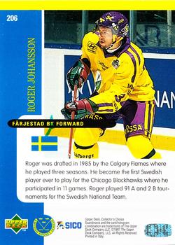 1997-98 Collector's Choice Swedish #206 Roger Johansson Back