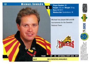 1997-98 Collector's Choice Swedish #17 Michael Sundlöv Back