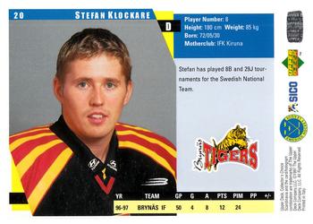 1997-98 Collector's Choice Swedish #20 Stefan Klockare Back