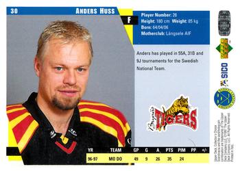 1997-98 Collector's Choice Swedish #30 Anders Huss Back