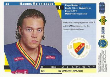 1997-98 Collector's Choice Swedish #34 Markus Matthiasson Back