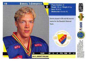 1997-98 Collector's Choice Swedish #40 Daniel Tjarnqvist Back