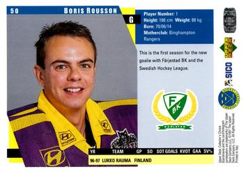 1997-98 Collector's Choice Swedish #50 Boris Rousson Back
