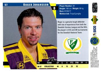 1997-98 Collector's Choice Swedish #57 Roger Johansson Back