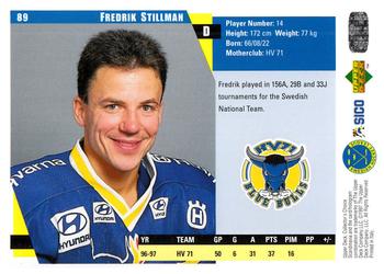 1997-98 Collector's Choice Swedish #89 Fredrik Stillman Back