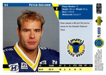 1997-98 Collector's Choice Swedish #93 Peter Ekelund Back