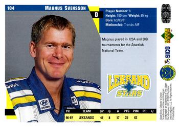 1997-98 Collector's Choice Swedish #104 Magnus Svensson Back