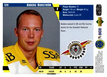 1997-98 Collector's Choice Swedish #129 Anders Burström Back