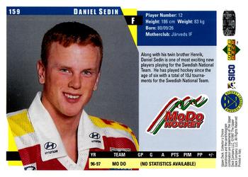 1997-98 Collector's Choice Swedish #159 Daniel Sedin Back