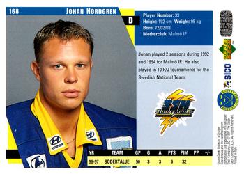 1997-98 Collector's Choice Swedish #168 Johan Norgren Back