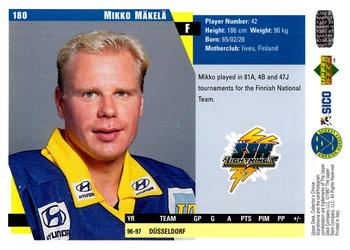 1997-98 Collector's Choice Swedish #180 Mikko Mäkelä Back