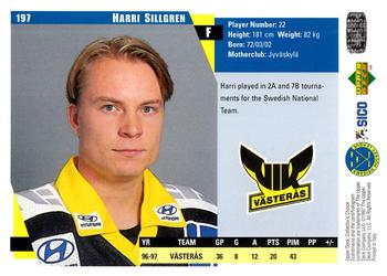 1997-98 Collector's Choice Swedish #197 Harri Sillgren Back