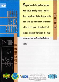 1997-98 Collector's Choice Swedish - Upper Deck Selects #UD14 Magnus Wernblom Back