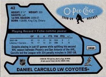 2008-09 O-Pee-Chee - 1979-80 Retro #42 Daniel Carcillo Back
