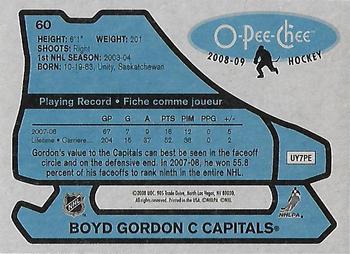 2008-09 O-Pee-Chee - 1979-80 Retro #60 Boyd Gordon Back