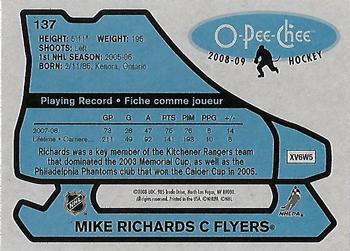 2008-09 O-Pee-Chee - 1979-80 Retro #137 Mike Richards Back
